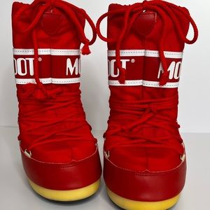 MOON BOOTS- ICON JUNIOR RED NYLON BOOTS #3